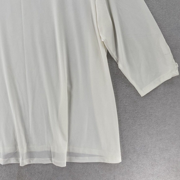 NWT New Directions Blouse Womens‎ 2X Flowy Tunic Career Metal Accent 3/4 Sleeve - Picture 8 of 13